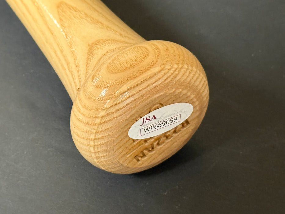 Taylor Trammell Cincinnati Reds Signed Engraved Bat JSA WITNESS COA Blonde