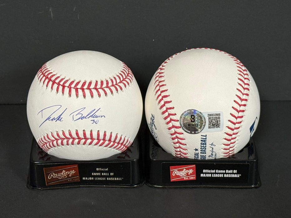 Drake Baldwin Braves Auto Signed Baseball Beckett Witness Hologram #30