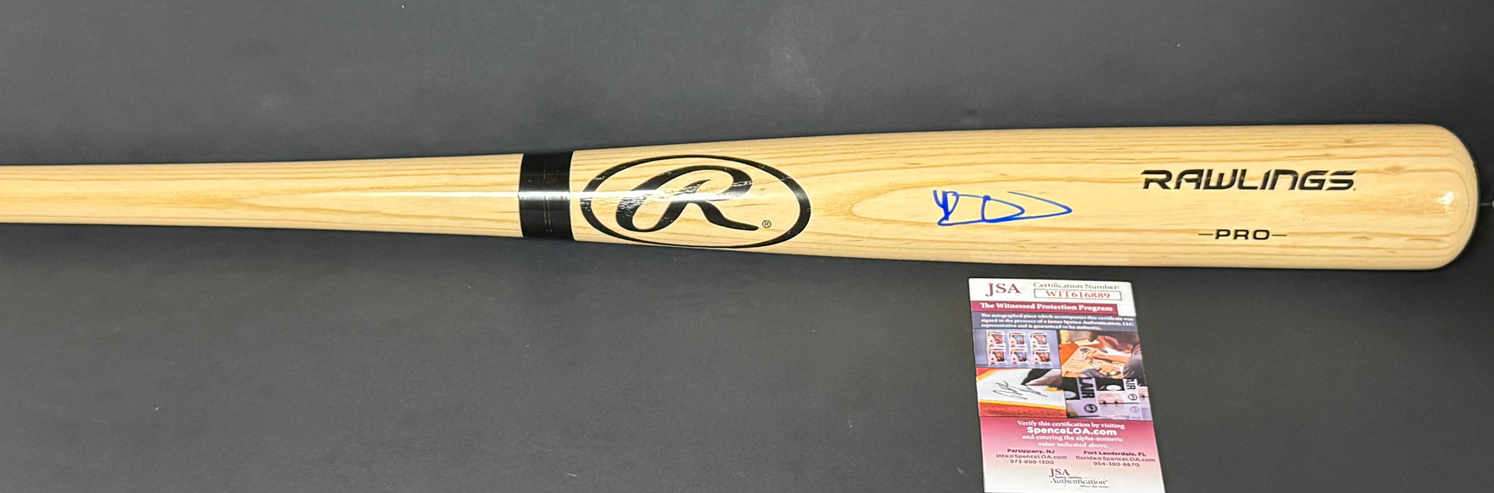 Riley Greene Tigers Autographed Signed Blonde Bat JSA Witness COA