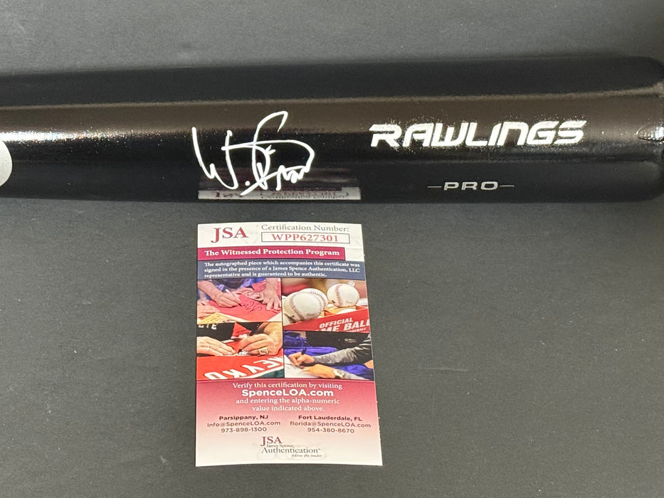 Wander Franco Tampa Bay Rays Signed Bat JSA WITNESS COA Black