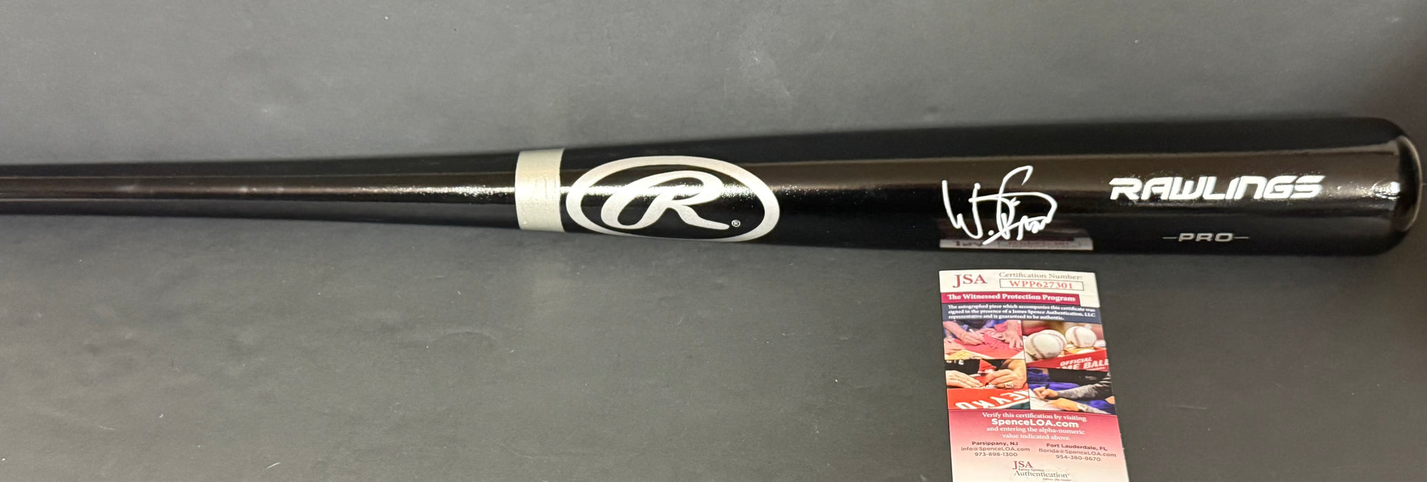 Wander Franco Tampa Bay Rays Signed Bat JSA WITNESS COA Black
