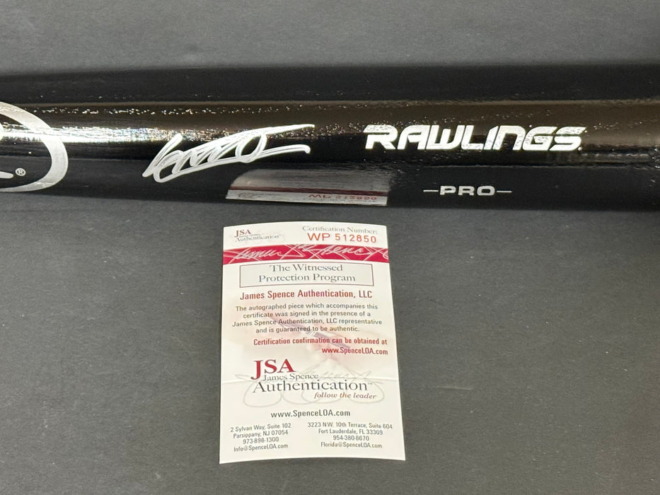 Vladimir Guerrero Jr Blue Jays Signed Bat JSA WITNESS COA Black