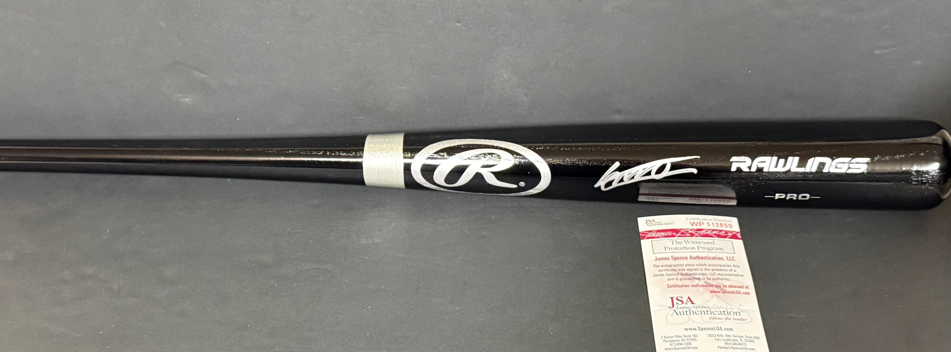 Vladimir Guerrero Jr Blue Jays Signed Bat JSA WITNESS COA Black