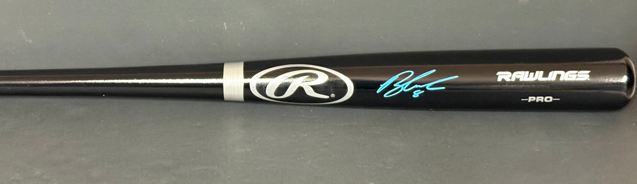 Brandon Lowe Tampa Bay Rays Autographed Signed Black Bat BECKETT Hologram