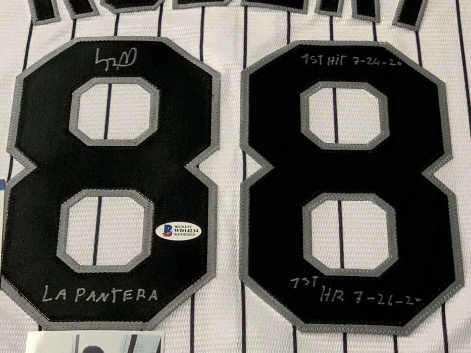 Luis Robert Autographed Chicago Custom Black Baseball Jersey - BAS