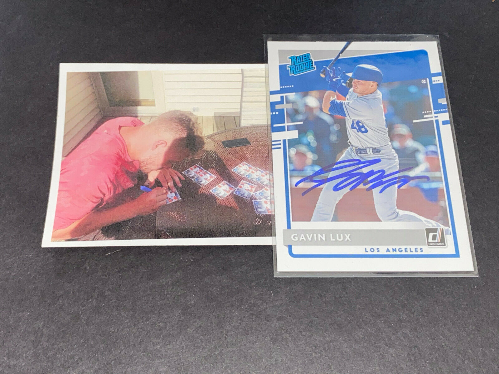 Gavin Lux Dodgers Autographed Signed 2020 Donruss Panini Rated Rookies