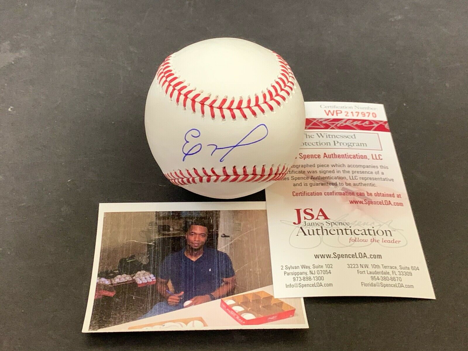 Eloy Jimenez Chicago White Sox JSA Witness COA Autographed Signed Baseball