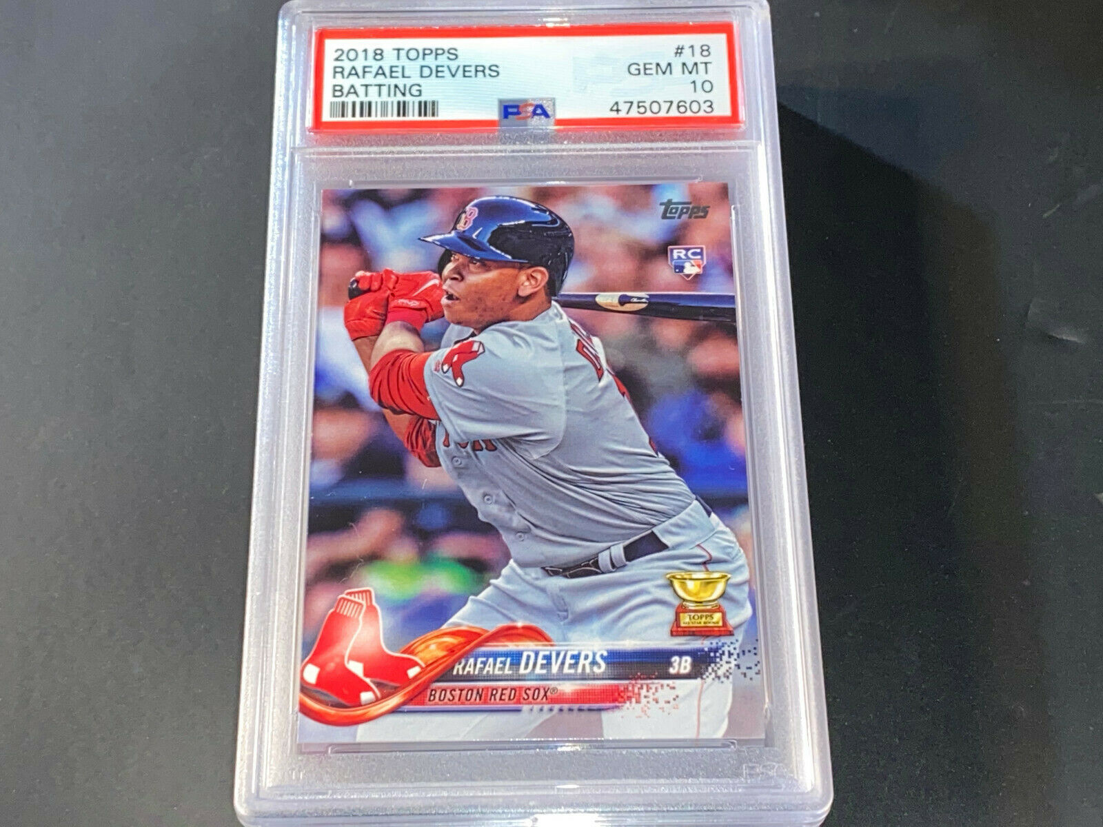 Rafael Devers Boston Red Sox 2019 Topps Rookie Card PSA 10 Mint b