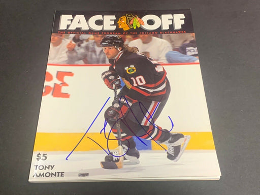 Tony Amonte Chicago Blackhawks Autographed Signed Face-off Program