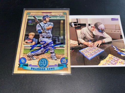Brandon Lowe Tampa Bay Rays Autographed Signed 2019 Topps Gypsy Queen .