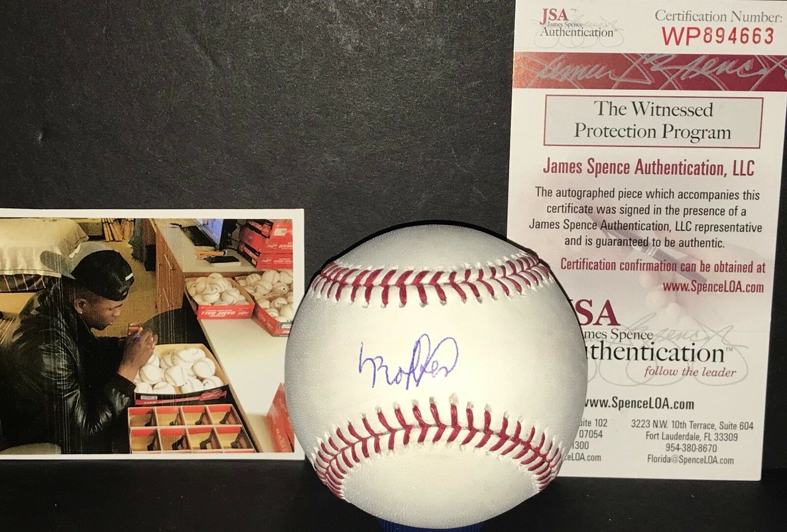 Luis Robert Chicago White Sox Autographed Signed Baseball JSA WITNESS COA Full Signature