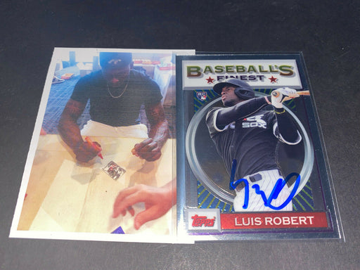 Luis Robert Chicago White Sox Auto Signed 2020 Topps Baseball's Finest Throwback
