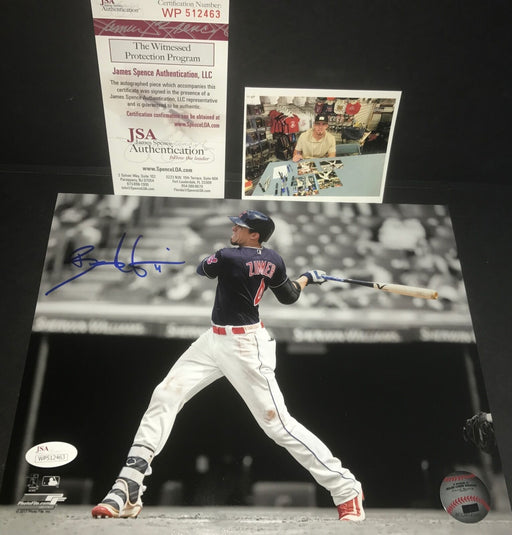 Bradley Zimmer Cleveland Indians Autographed Signed 8x10 Photo JSA WITNESS COA 1