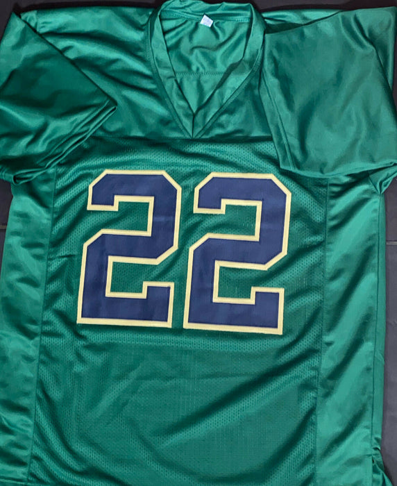 Logan Diggs Notre Dame Irish Autographed Signed Green Jersey JSA WITNESS COA