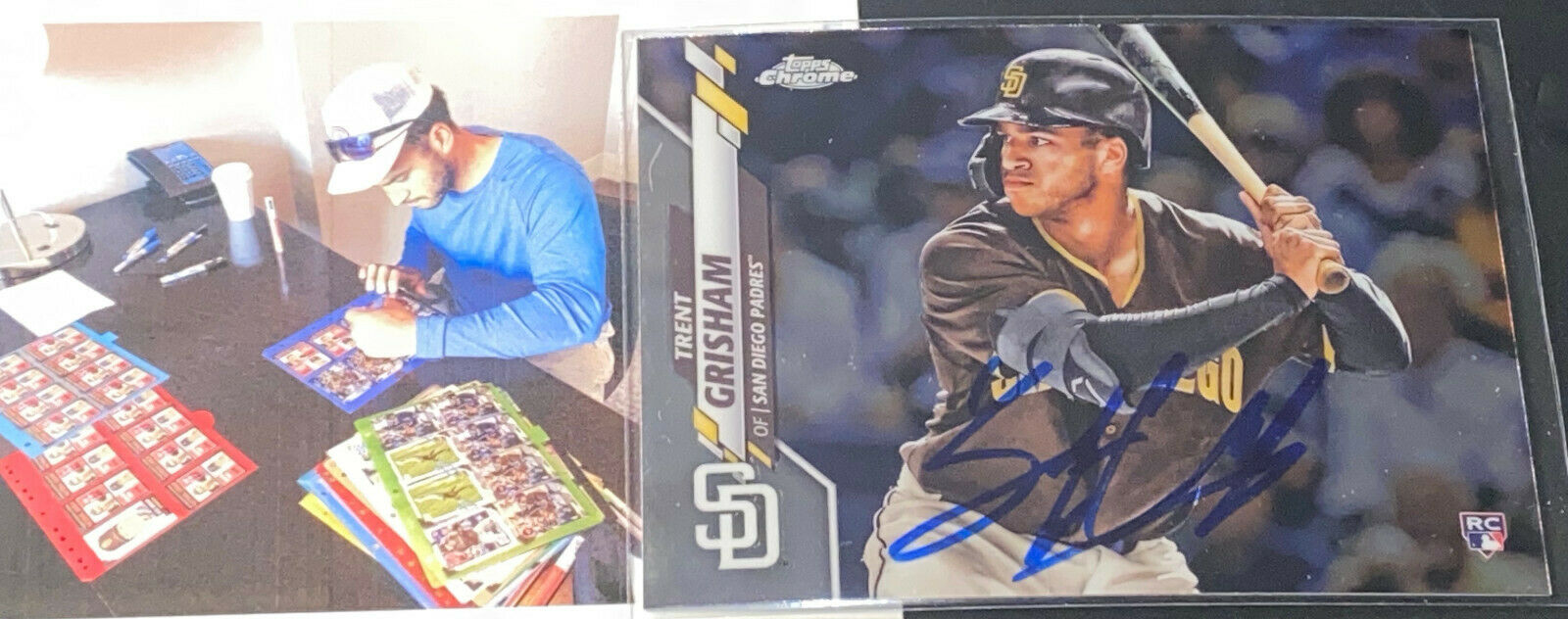 Trent Grisham San Diego Padres 2020 Autographed Signed Topps Chrome Card