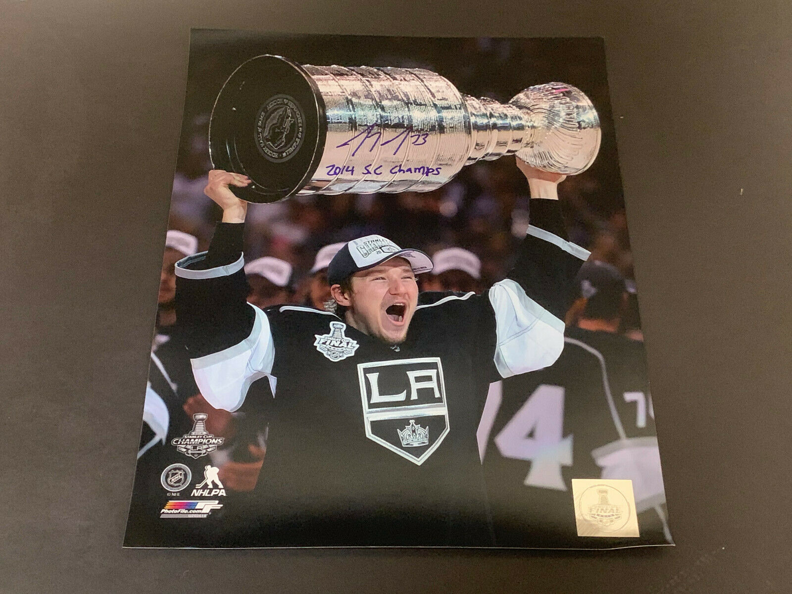 Tyler Toffoli Los Angeles Kings Autographed Signed 11x14 2014 SC CHamps