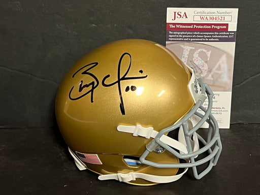 Brady Quinn Notre Dame Auto Signed Schutt Mini Helmet JSA COA