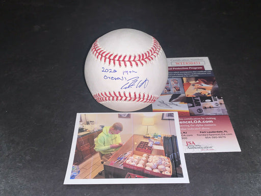 Pete Crow Armstrong Cubs Auto Signed MLB Baseball JSA COA 2020 19th Overall