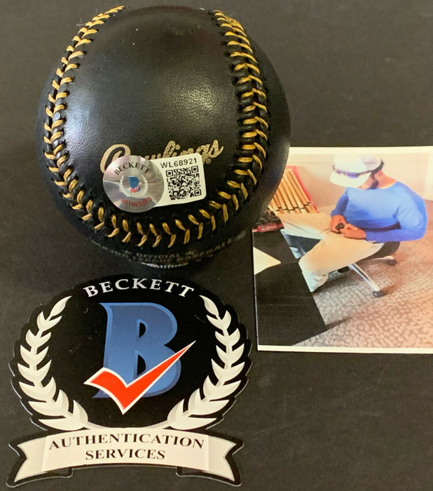 Trent Grisham Yankees Padres Signed MLB BLACK Baseball BECKETT Witness Hologram