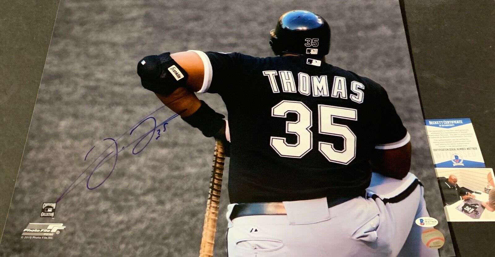 Frank Thomas White Sox Autographed Signed 16x20 Photo Beckett WITNESS COA 2