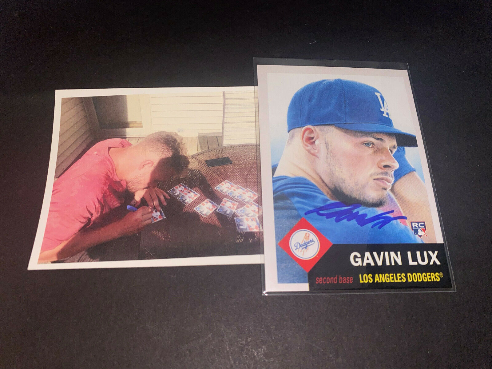 Gavin Lux Los Angeles Dodgers Autographed Signed 2020 Topps Living Set 4