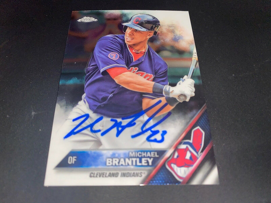 Michael Brantley Indians 2016 Autographed Signed Topps Chrome Card a