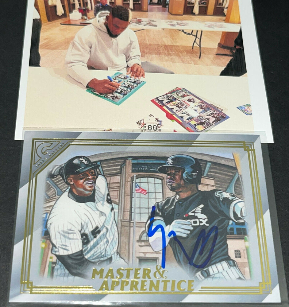 Luis Robert Chicago White Sox Auto Signed 2020 Topps Gallery Frank Thomas