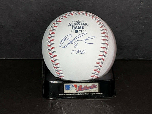 Brandon Lowe Rays Auto Signed 2019 All Star Baseball Beckett Witness COA ASG .