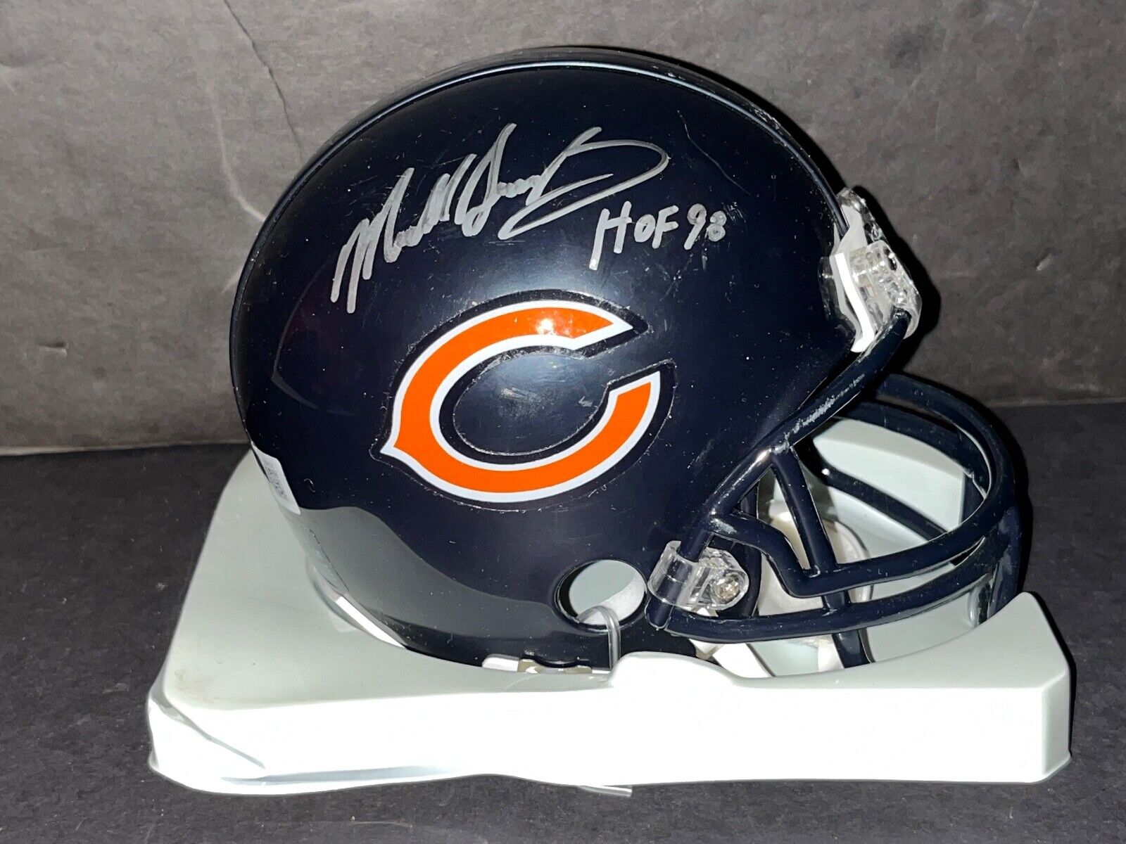 Mike Singletary Chicago Bears Signed Mini Helmet Beckett Hologram