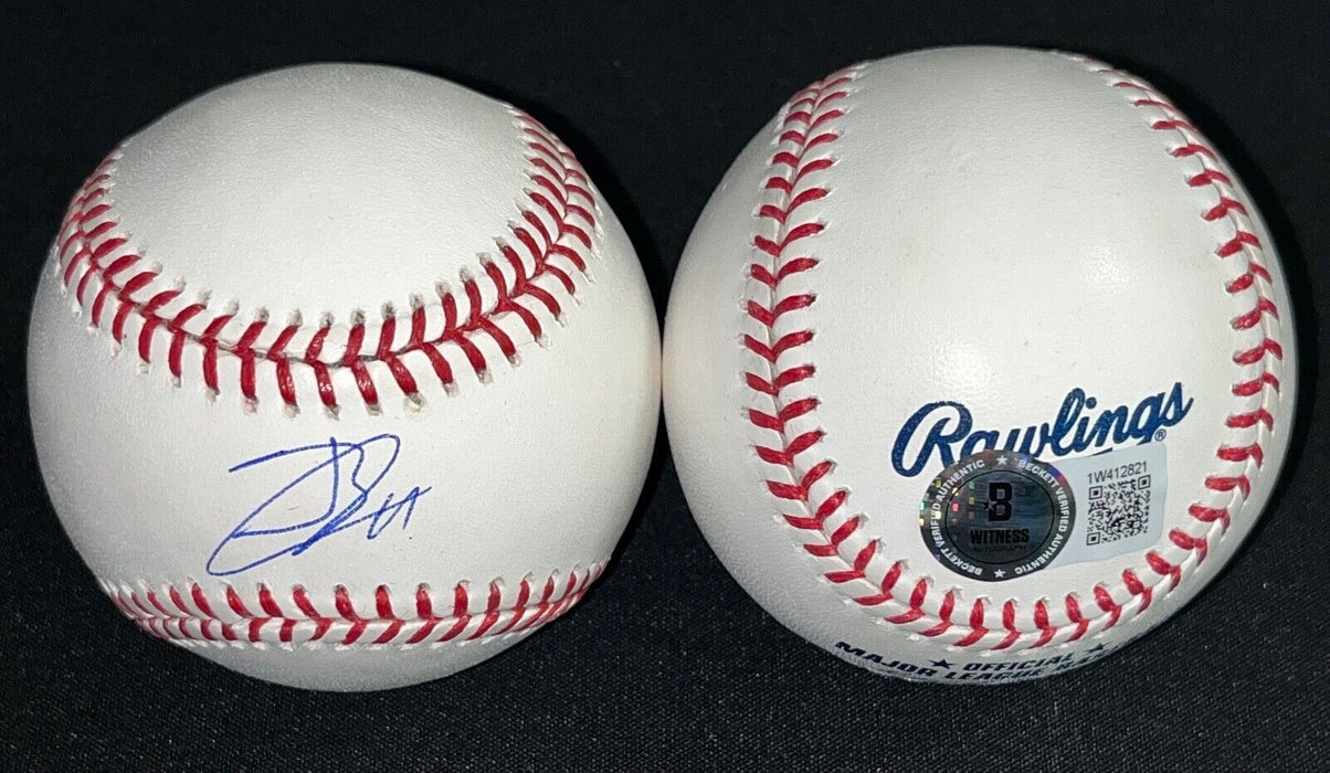Jackson Chourio Brewers Auto Signed MLB Baseball Beckett WITNESS COA _