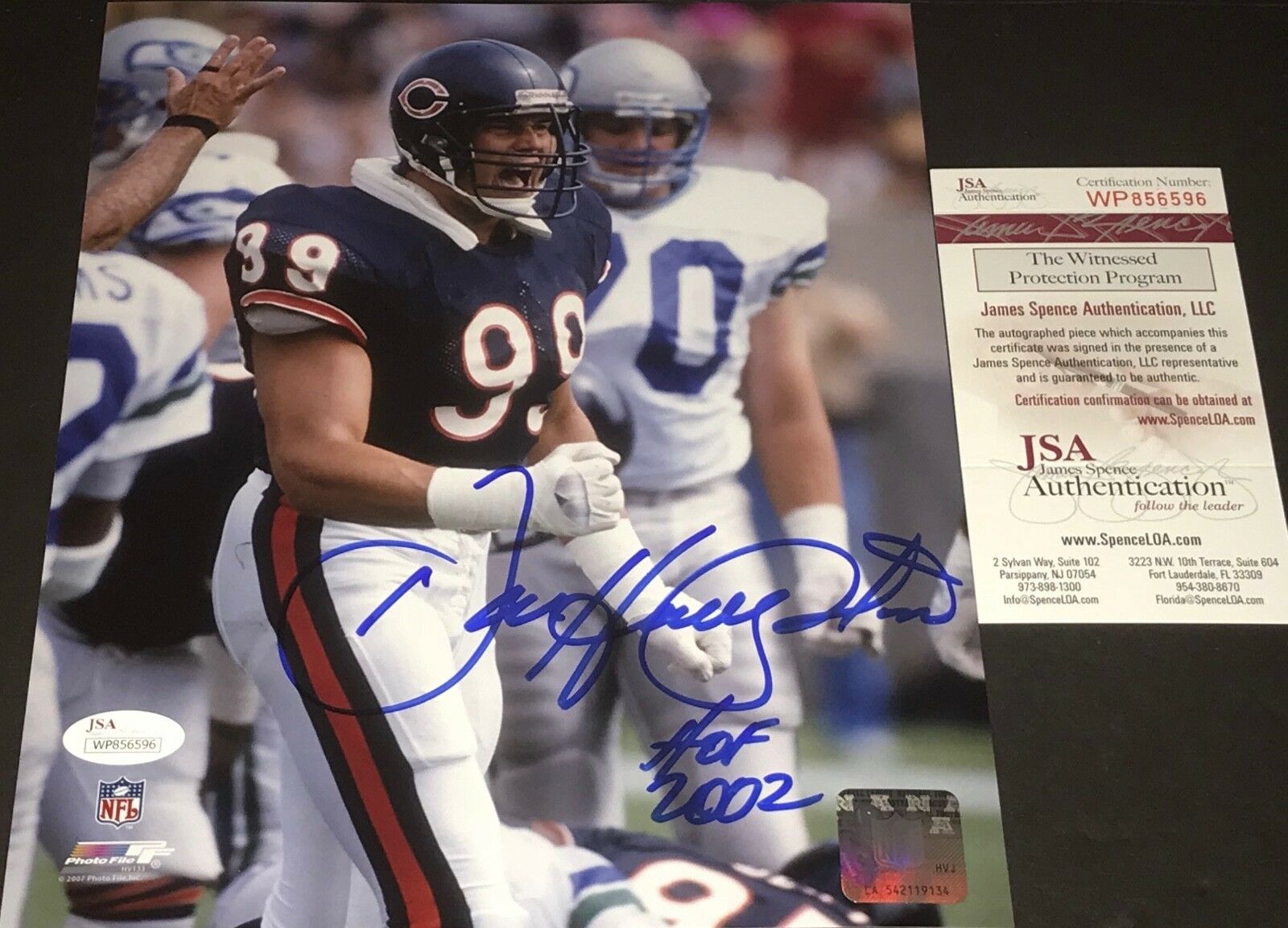 Dan Hampton Chicago Bears Autographed Signed 8x10 Photo JSA WITNESS COA 4