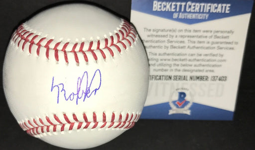Luis Robert CHICAGO WHITE SOX Autographed Signed Baseball BECKETT WITNESS COA FULL SIGNATURE