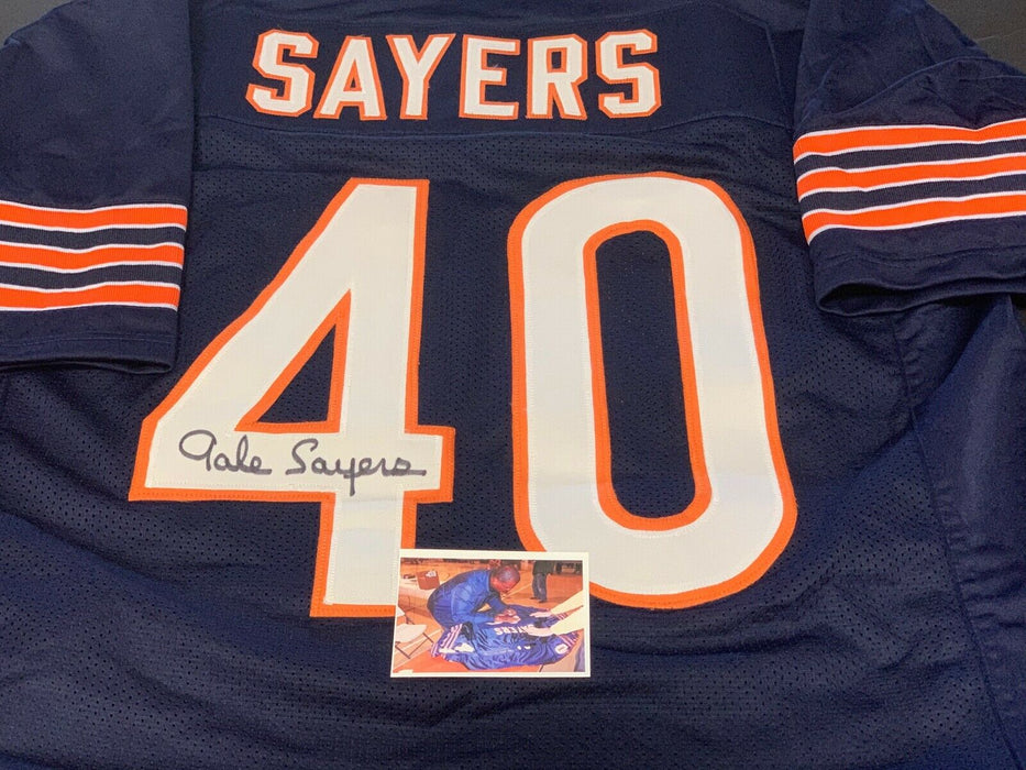 Gale Sayers Chicago Autographed Signed Jersey .