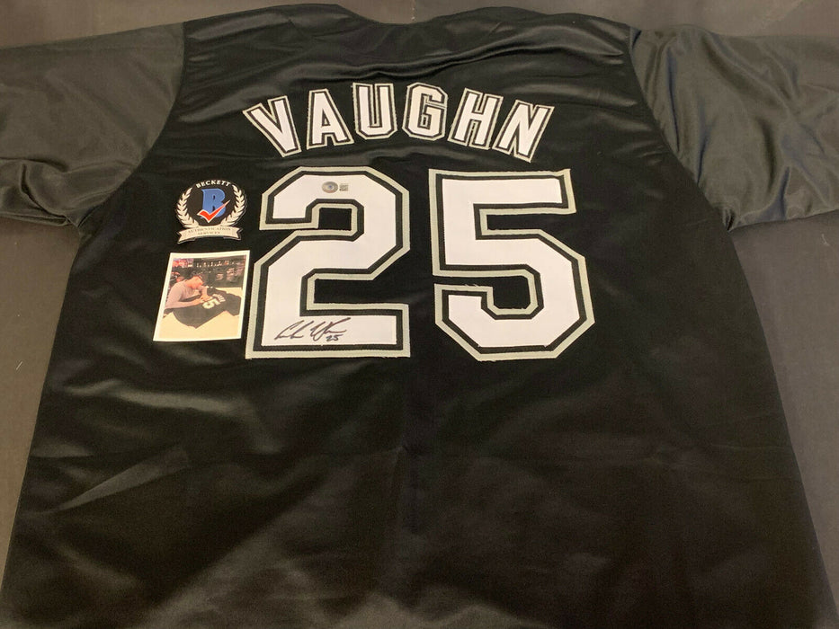 Andrew Vaughn White Sox Autographed Signed Jersey Beckett WITNESS COA BLACK