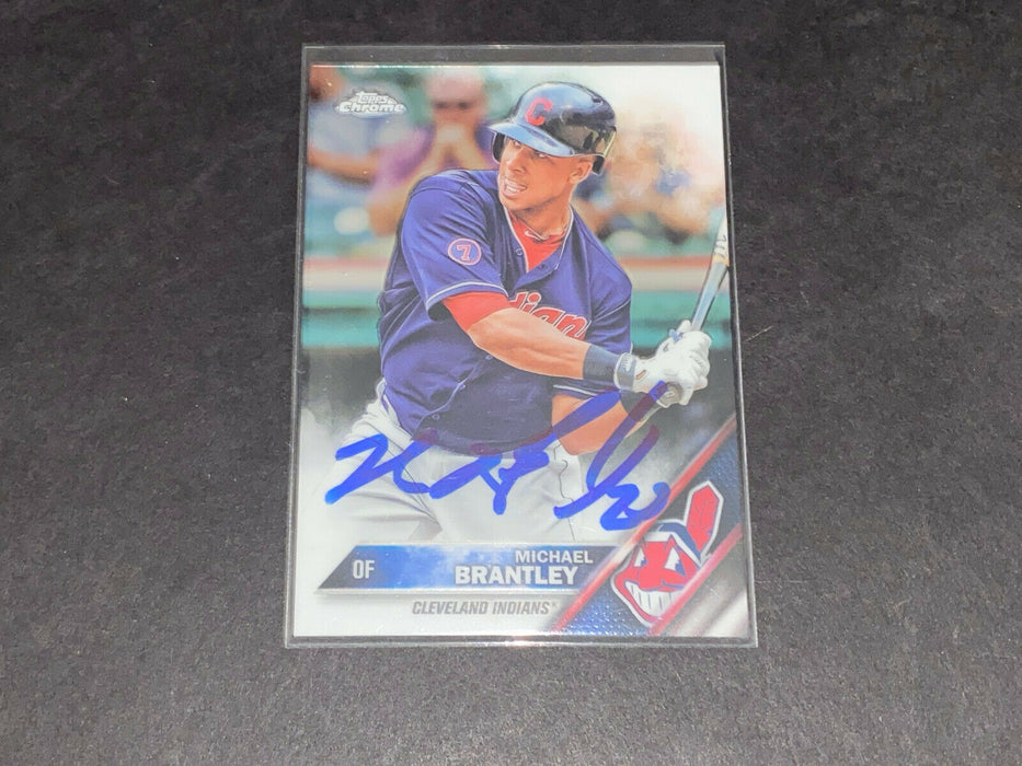 Michael Brantley Indians 2016 Autographed Signed Topps Chrome Card ~