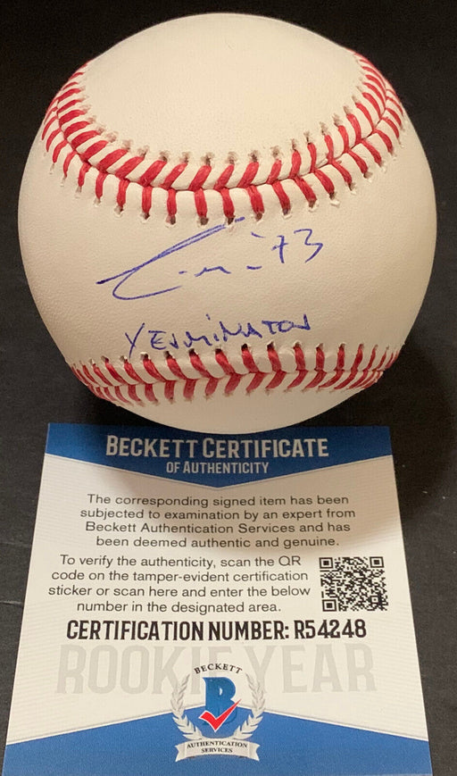 Yermin Mercedes Giants White Sox Auto Signed Baseball Beckett COA Yerminator .