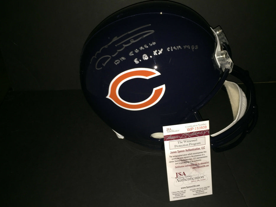 Mike Ditka Chicago Bears Signed Full Size Replica Helmet JSA WITNESS COA 2 Inscr