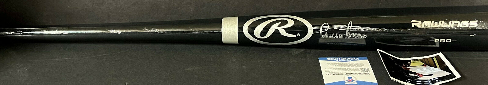 Minnie Minoso White Sox Auto Signed Engraved Bat Black Beckett COA HOF 2022