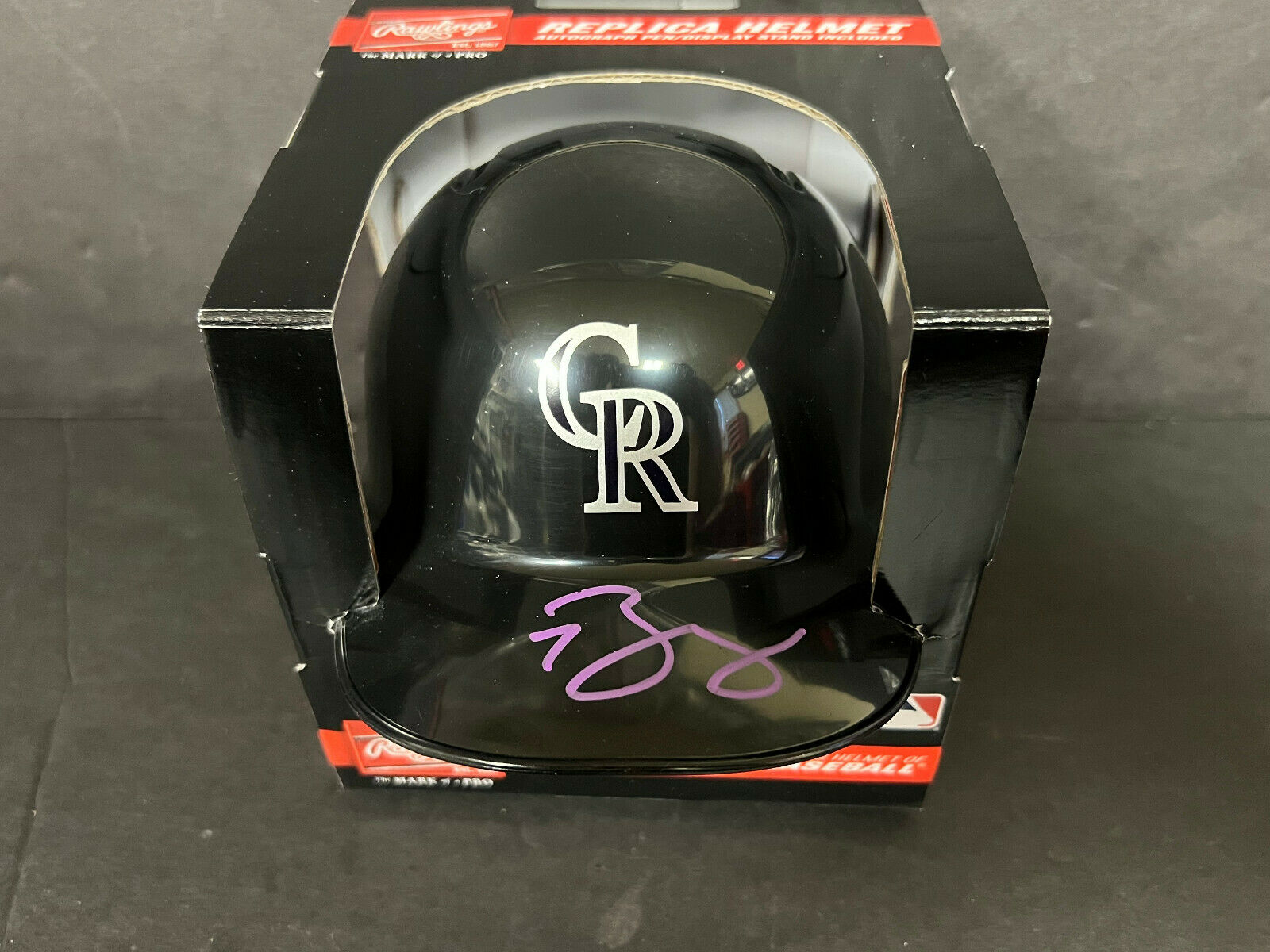 Benny Montgomery Colorado Rockies Autographed Signed Mini Helmet Beckett Witness