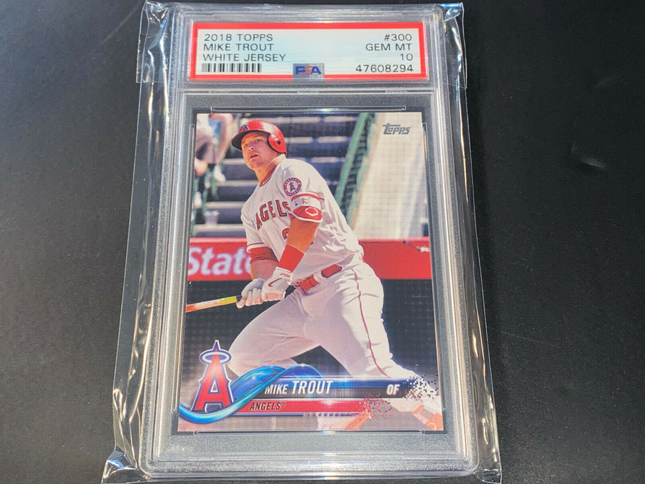 Mike Trout Los Angeles Angels 2018 Topps Card PSA 10 Mint d