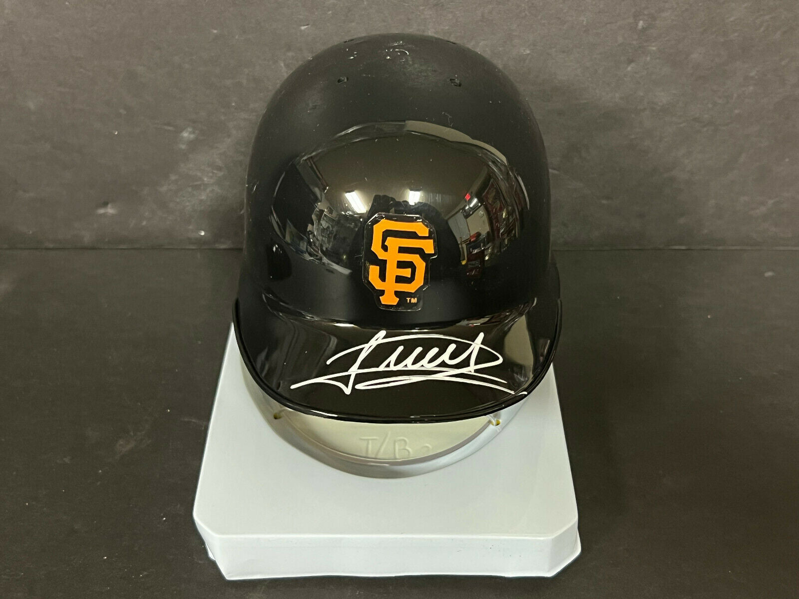 Luis Matos Giants Autographed Signed Mini Helmet Beckett WITNESS COA