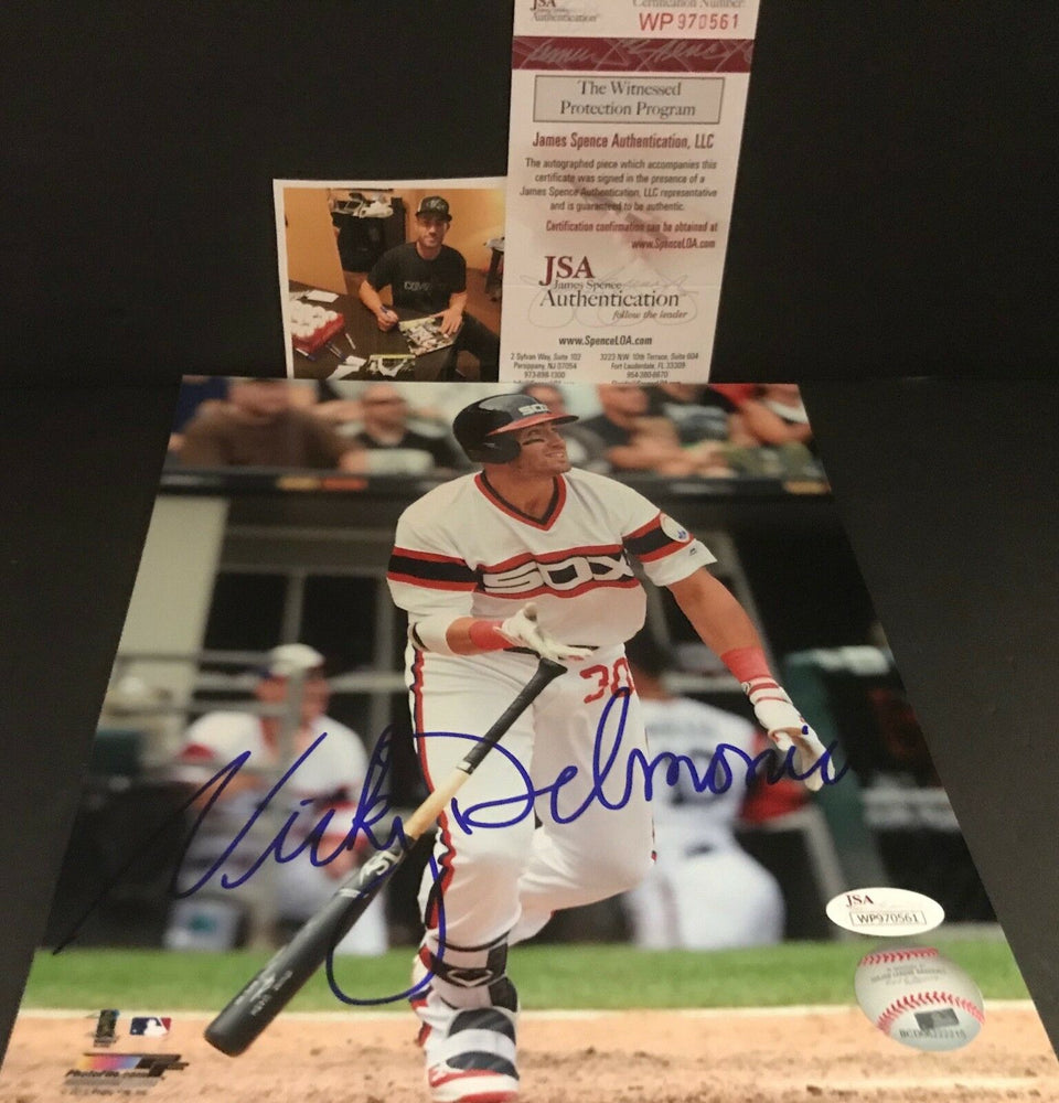 Nicky Delmonico Chicago White Sox JSA WITNESS COA Signed Autographed 8x10 B