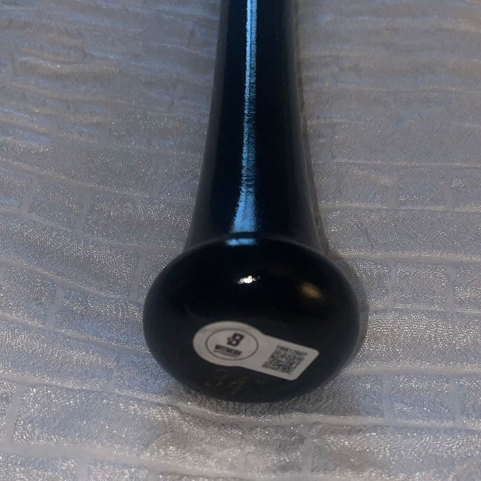 Drew Gilbert Mets Auto Signed Rawlings Black Bat Beckett Witness