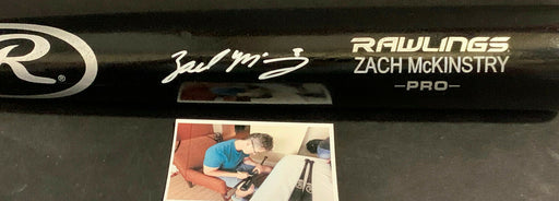 Zach McKinstry Los Angeles Dodgers Autographed Signed Engraved Bat Black