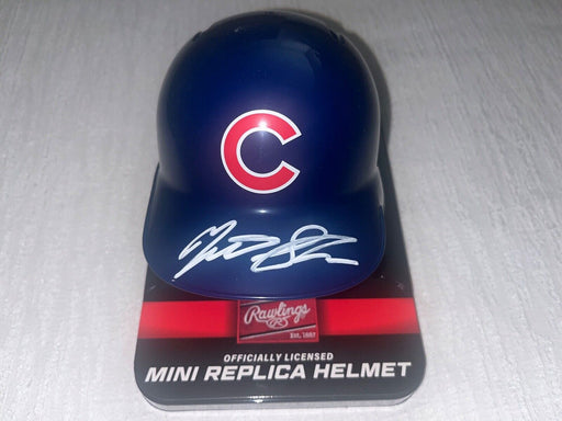 Matt Shaw Chicago Cubs Autographed Signed Mini Helmet Beckett WITNESS