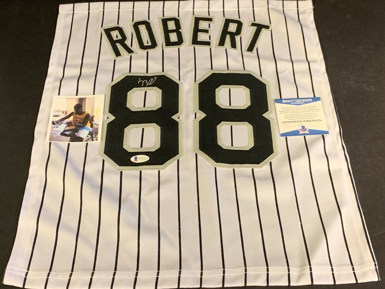 Luis Robert Chicago White Sox Autographed Signed Jersey SWATCH