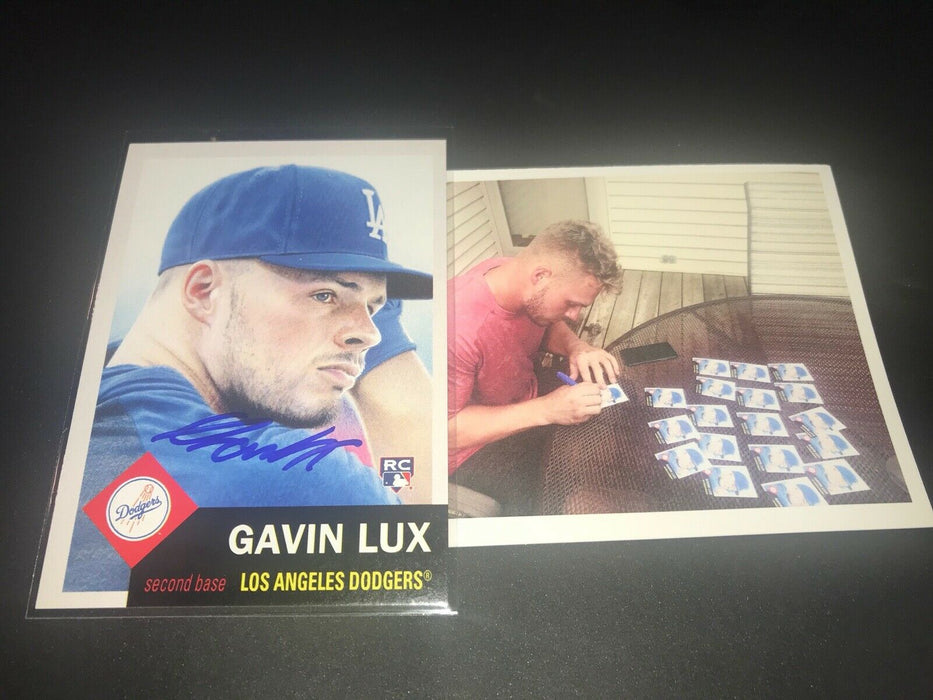 Gavin Lux Los Angeles Dodgers Autographed Signed 2020 Topps Living Set 3