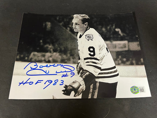 Bobby Hull Chicago Blackhawks Autographed Signed 8x10 Beckett HOF 1983