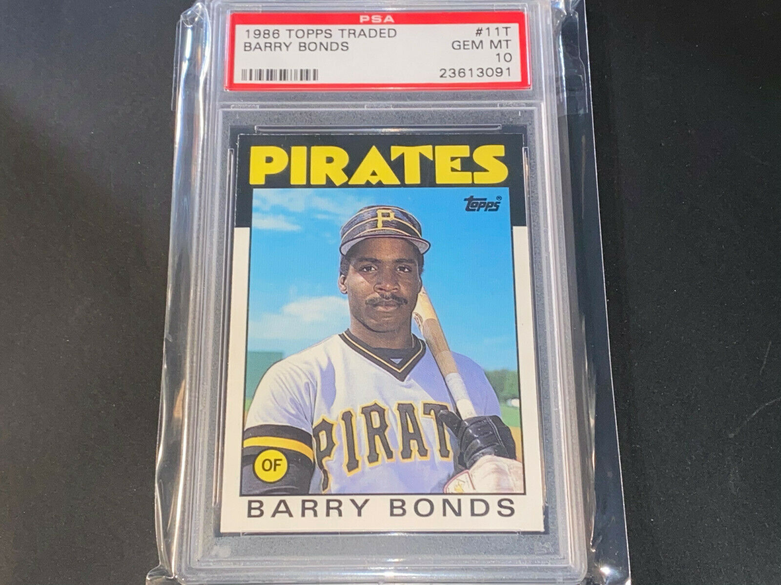 Barry Bonds Pittsburgh Pirates Giants 1986 Topps Rookie Card PSA 10 Mint d