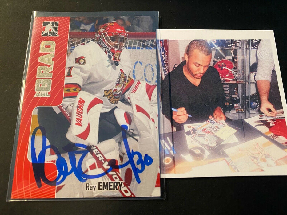 Ray Emery Ottawa Senators Autographed Signed 2006 In the Game AHL GRAD